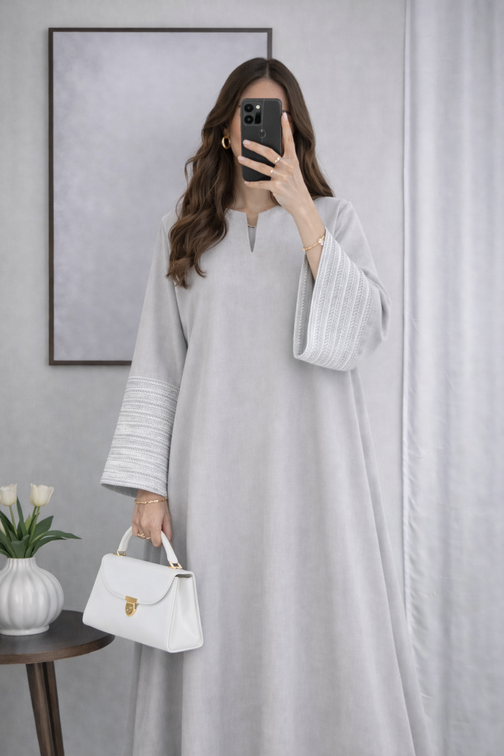 Beige Abaya Dress - Image 3