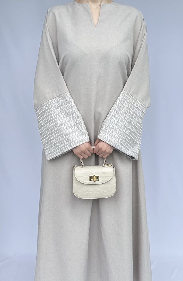 Taupe Abaya Dress - Image 2