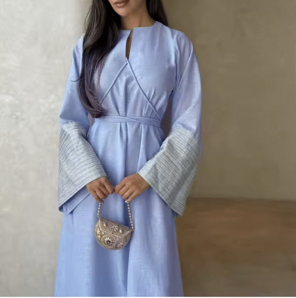 Light Blue Abaya Dress - Image 4