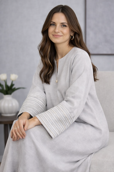 Beige Abaya Dress - Image 4